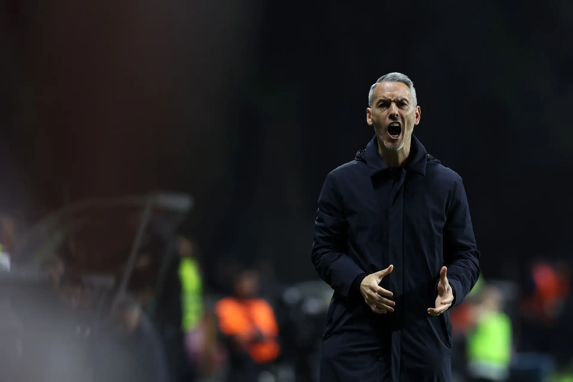 Carlos Vicens, treinador espanhol do SC Braga, durante o jogo contra o Sporting