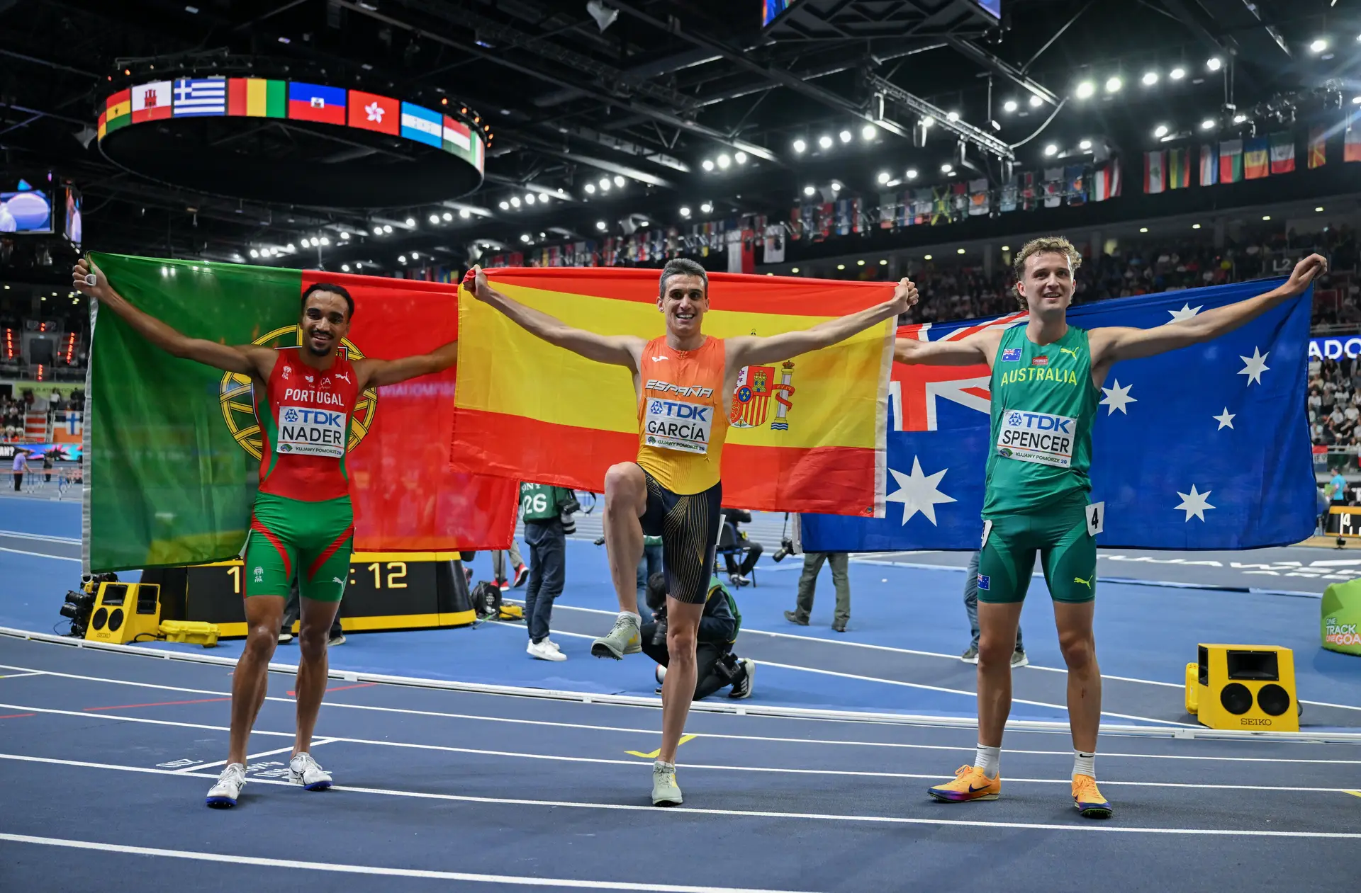 Os medalhados dos 1.500 metros