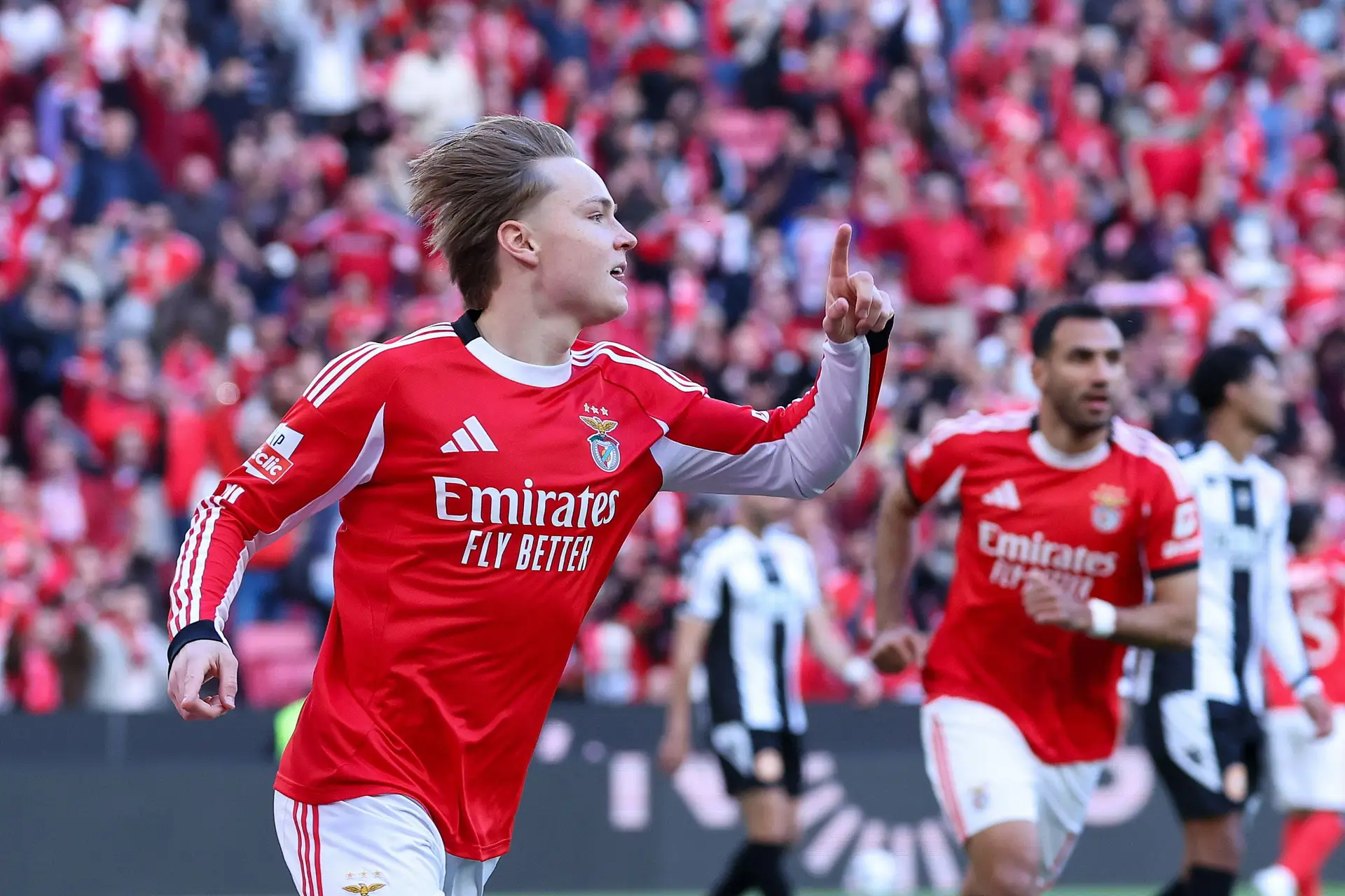 O norueguês inaugurou o marcador e foi quem mais agitou os ataques do Benfica frente ao Nacional