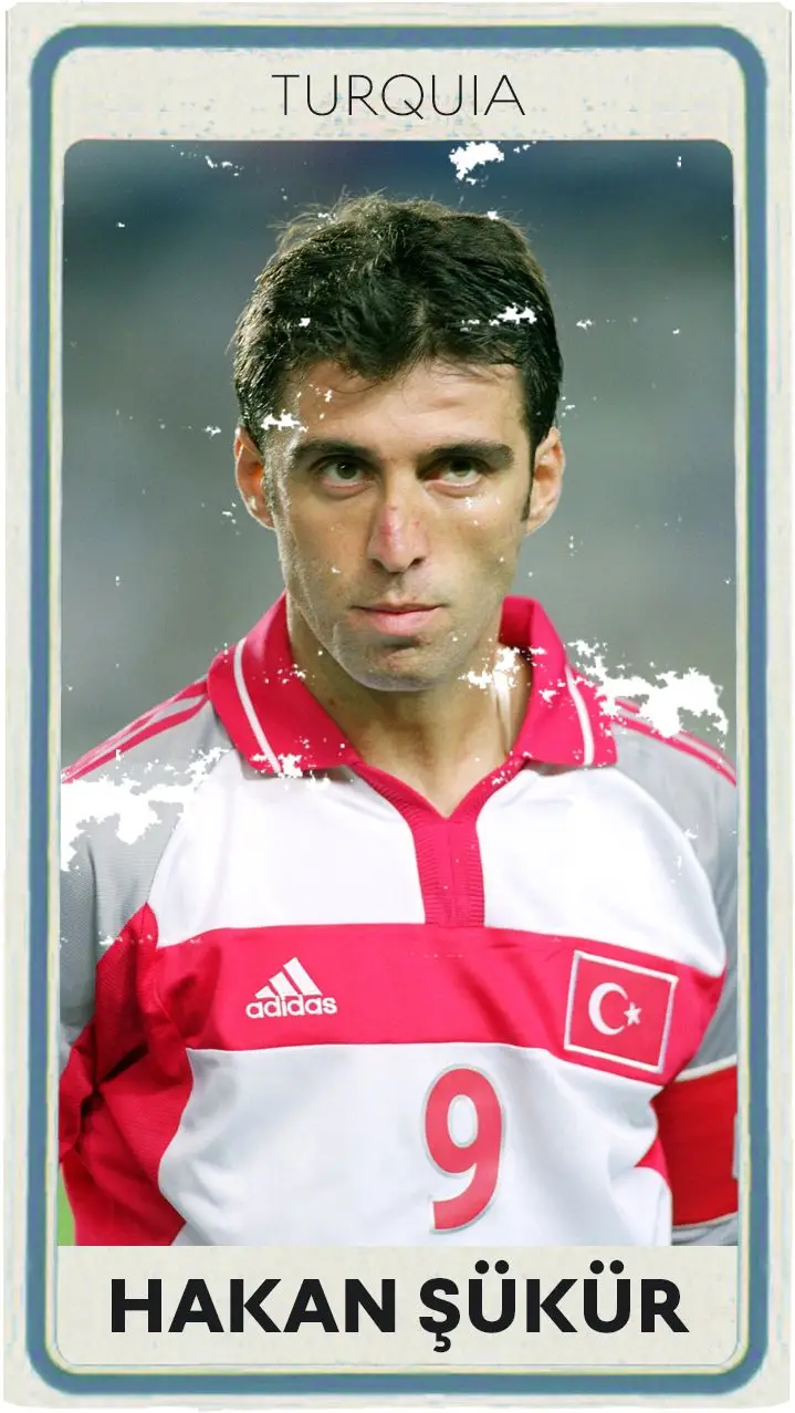 Hakan Şükür fez sete dos 112 jogos pela Turquia no Mundial de 2002. Ao todo, 51 golos pela seleção