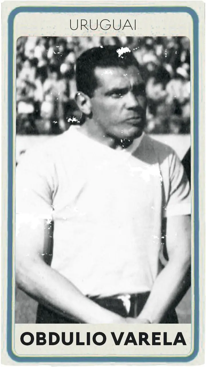 Obdulio Varela, capitão do Uruguai no Maracanaço, fez 37 jogos pela seleção e marcou seis golos
