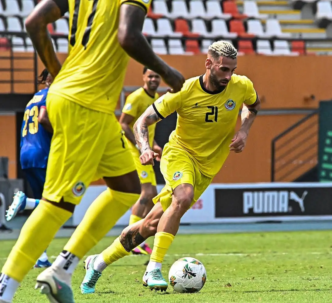 Guima em ação pela seleção de Moçambique
