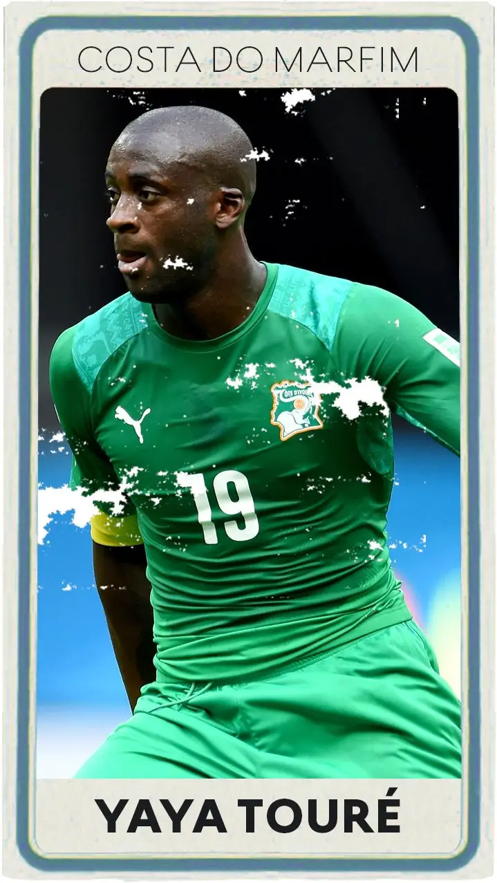 Yaya Touré somou 107 internacionalizações e esteve em três Mundiais com a Costa do Marfim