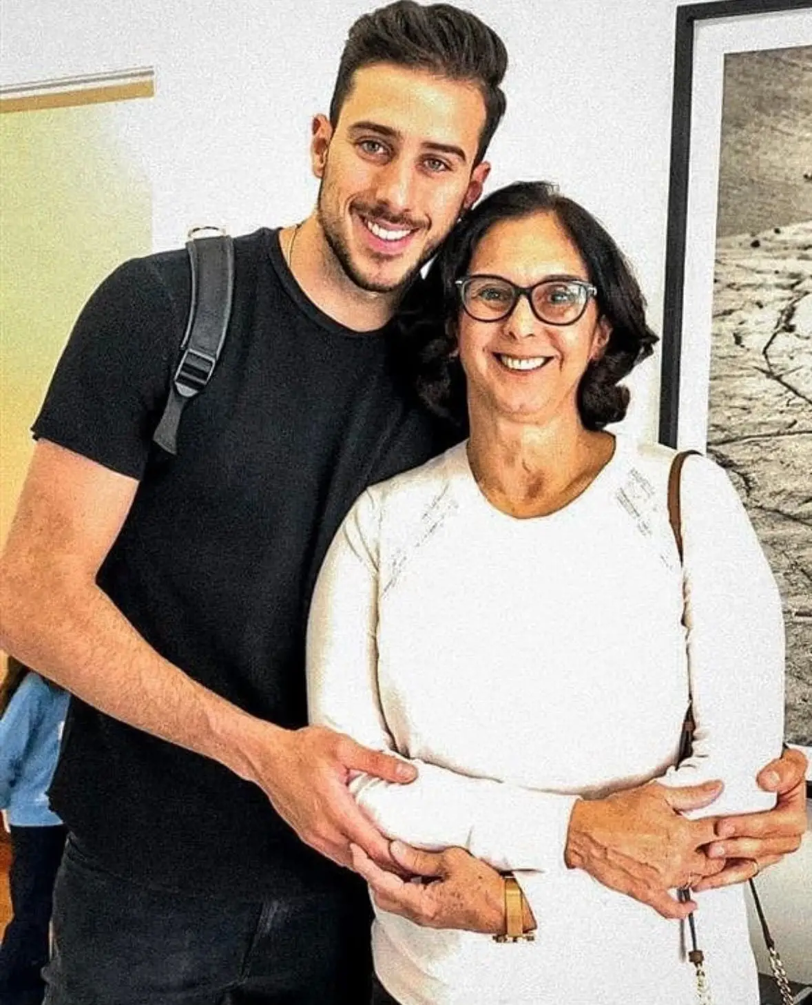 O guarda-redes com a mãe