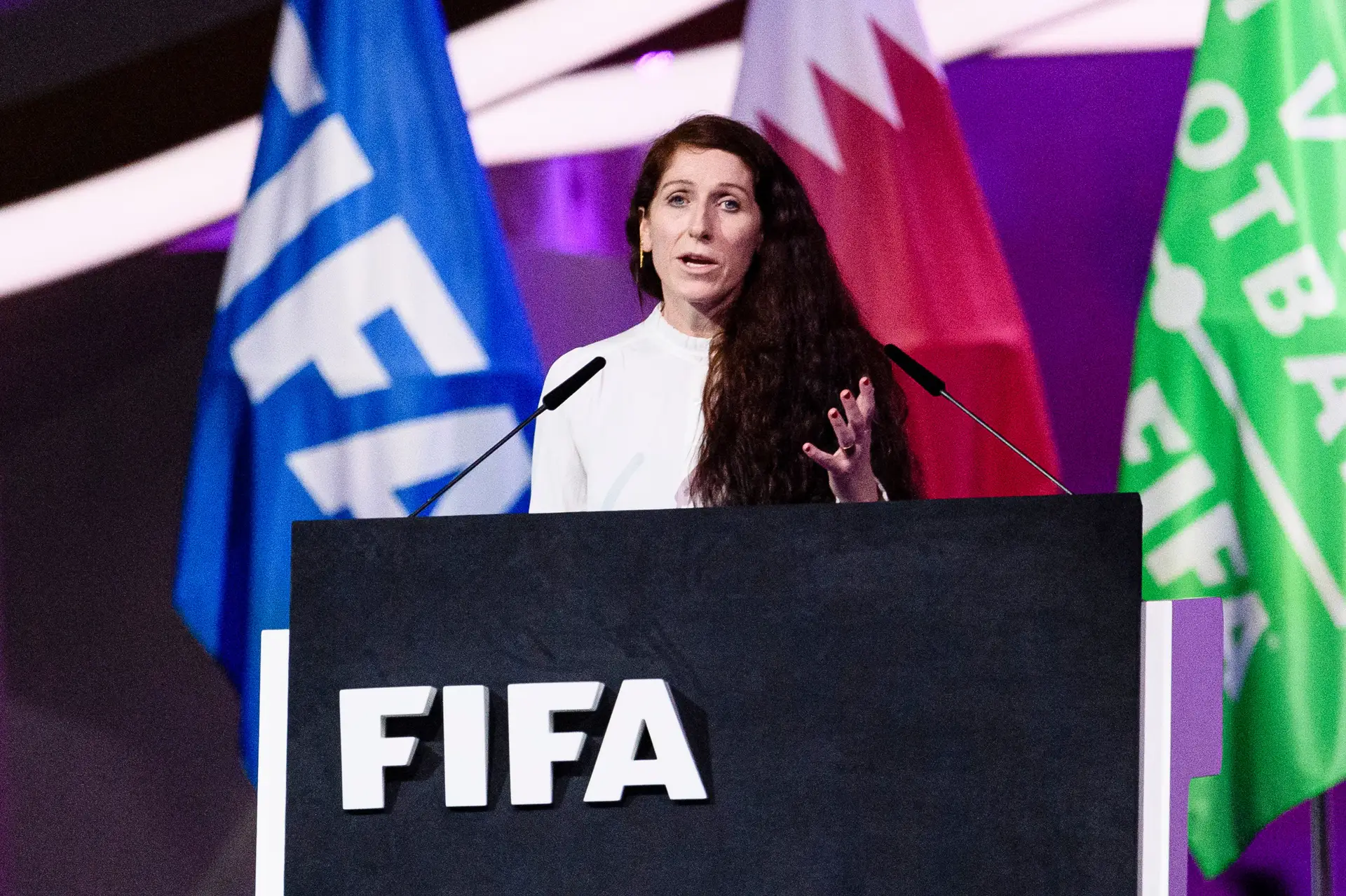 A presidente da federação norueguesa, Lise Klaveness
