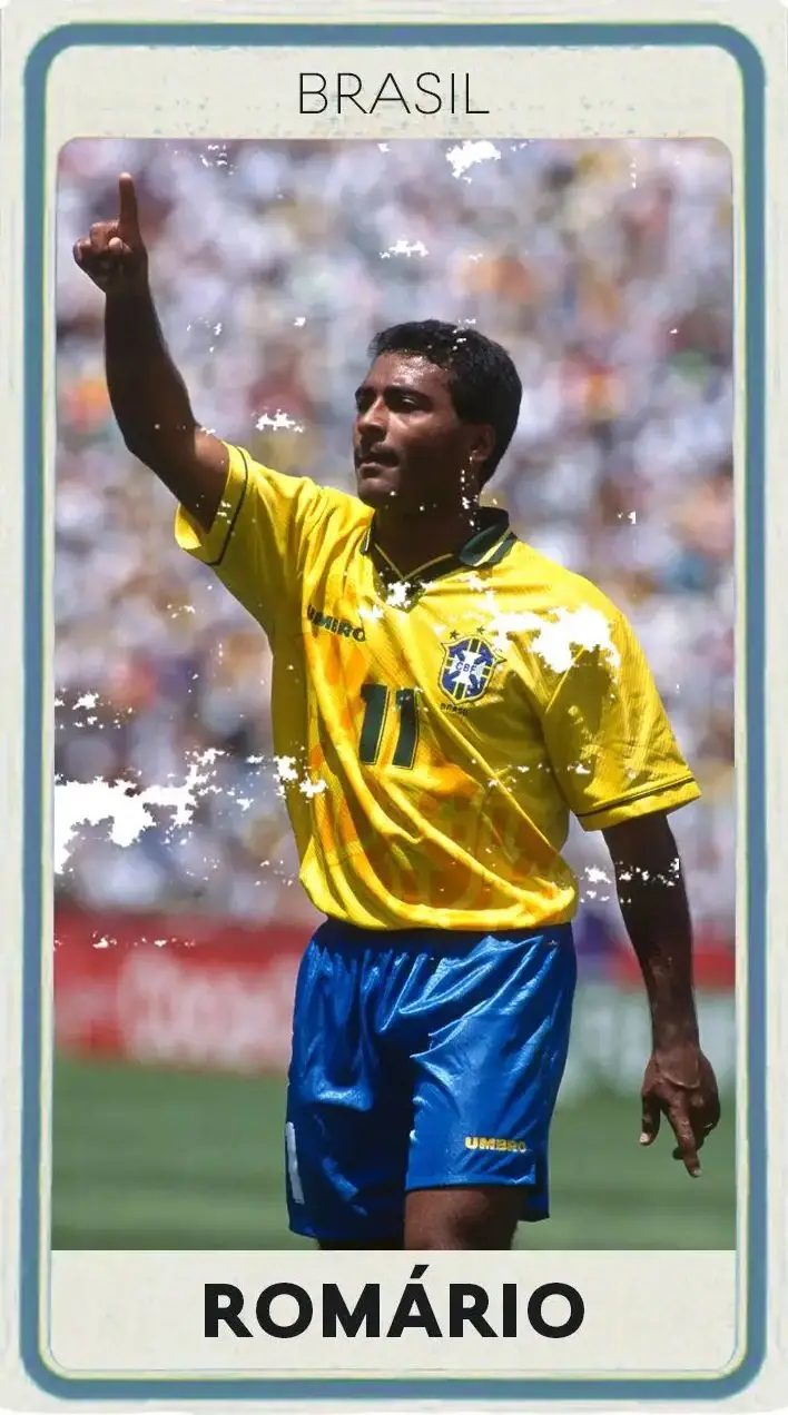 Romário marcou 55 golos em 71 internacionalizações pelo Brasil, cinco deles no Mundial de 1994