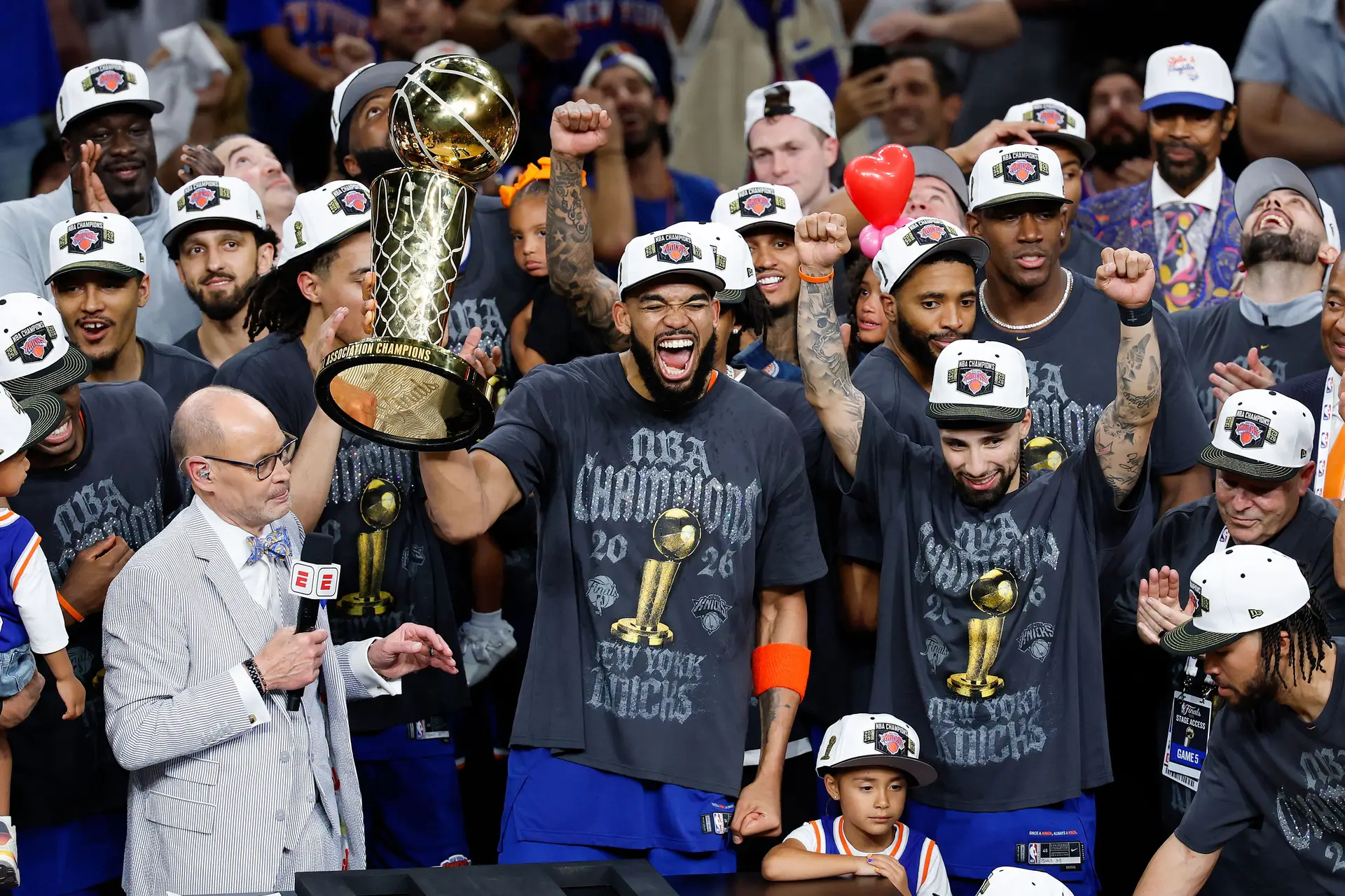 A celebração dos Knicks