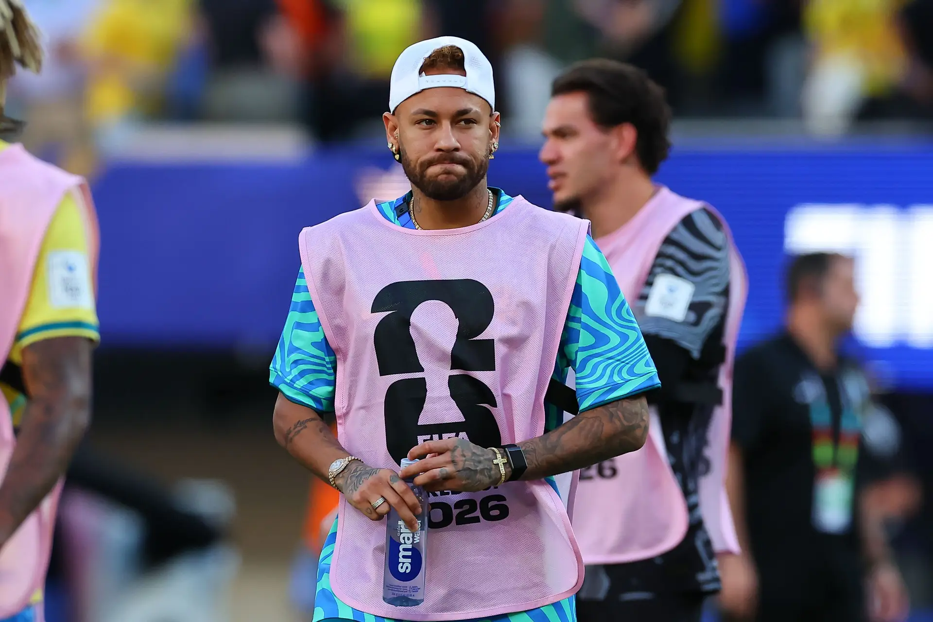 Neymar durante o jogo do Brasil com Marrocos