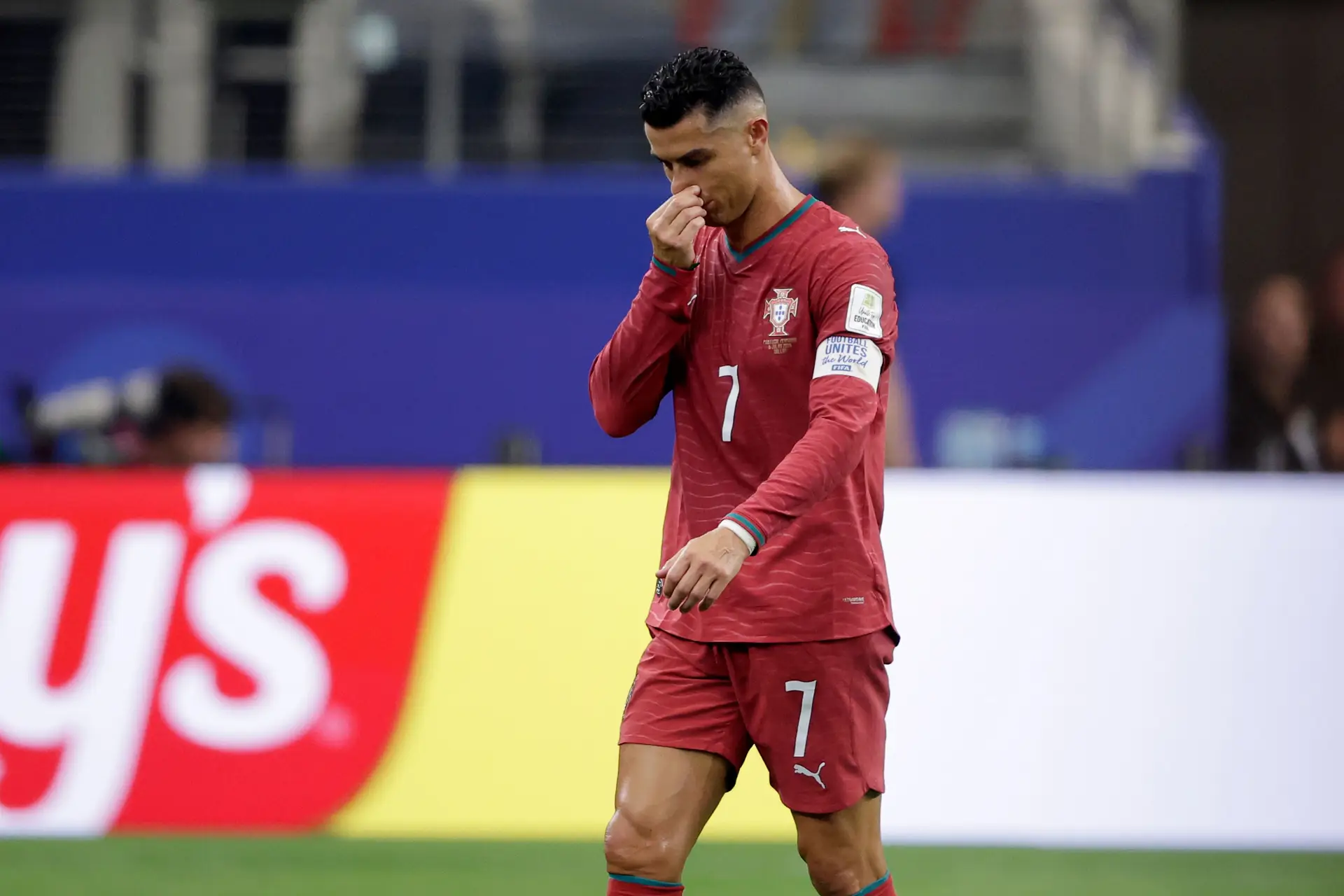 Cristiano Ronaldo depois da derrota contra a Espanha