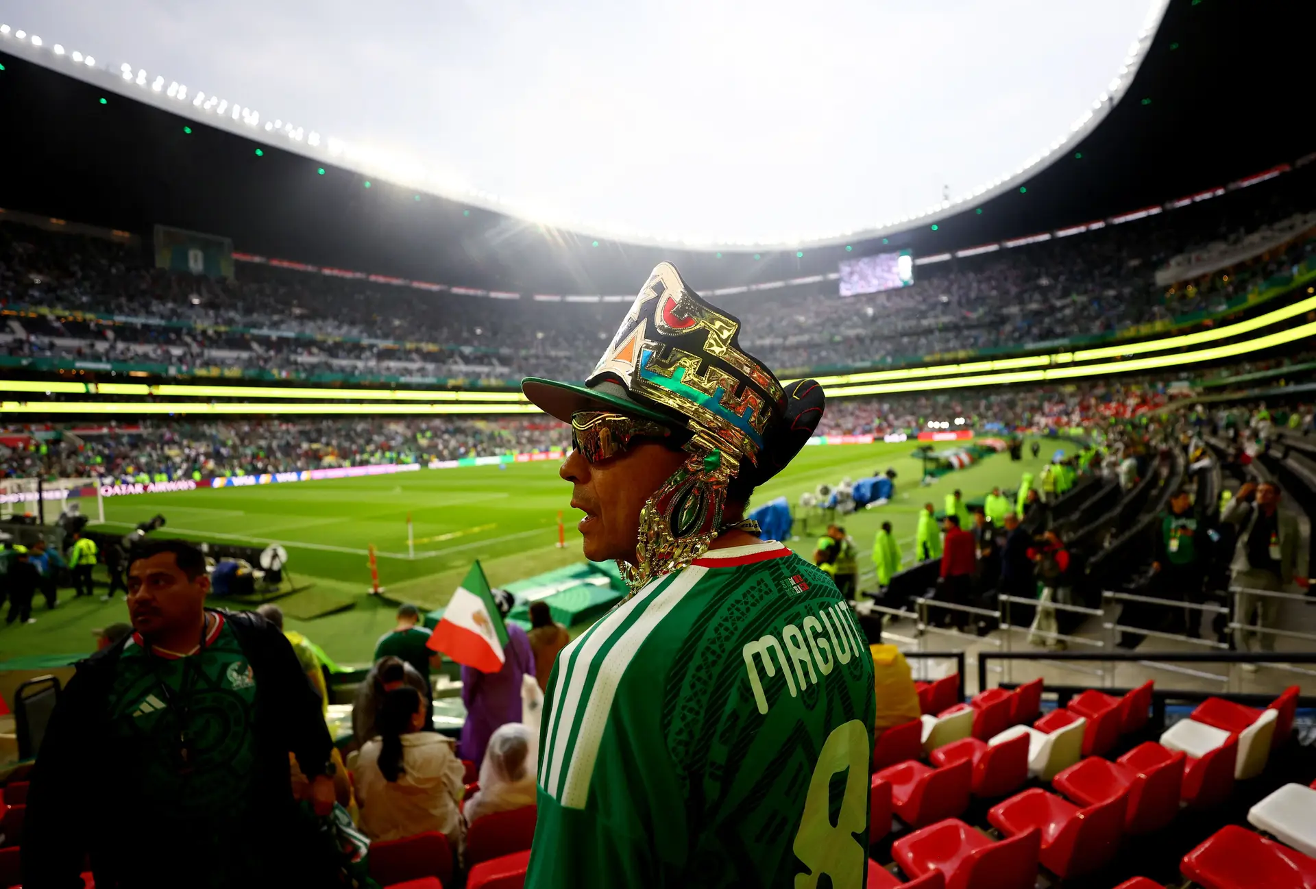 Estádio Azteca, na Cidade do México, recebeu os cinco jogos com mais adeptos, sempre acima dos 80 mil
