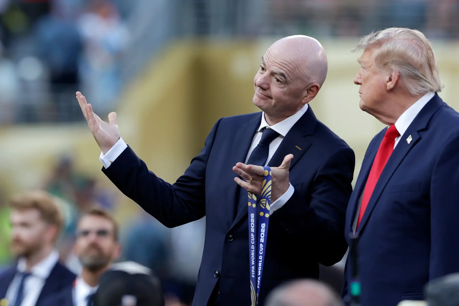 Infantino com Trump durante a final do Mundial
