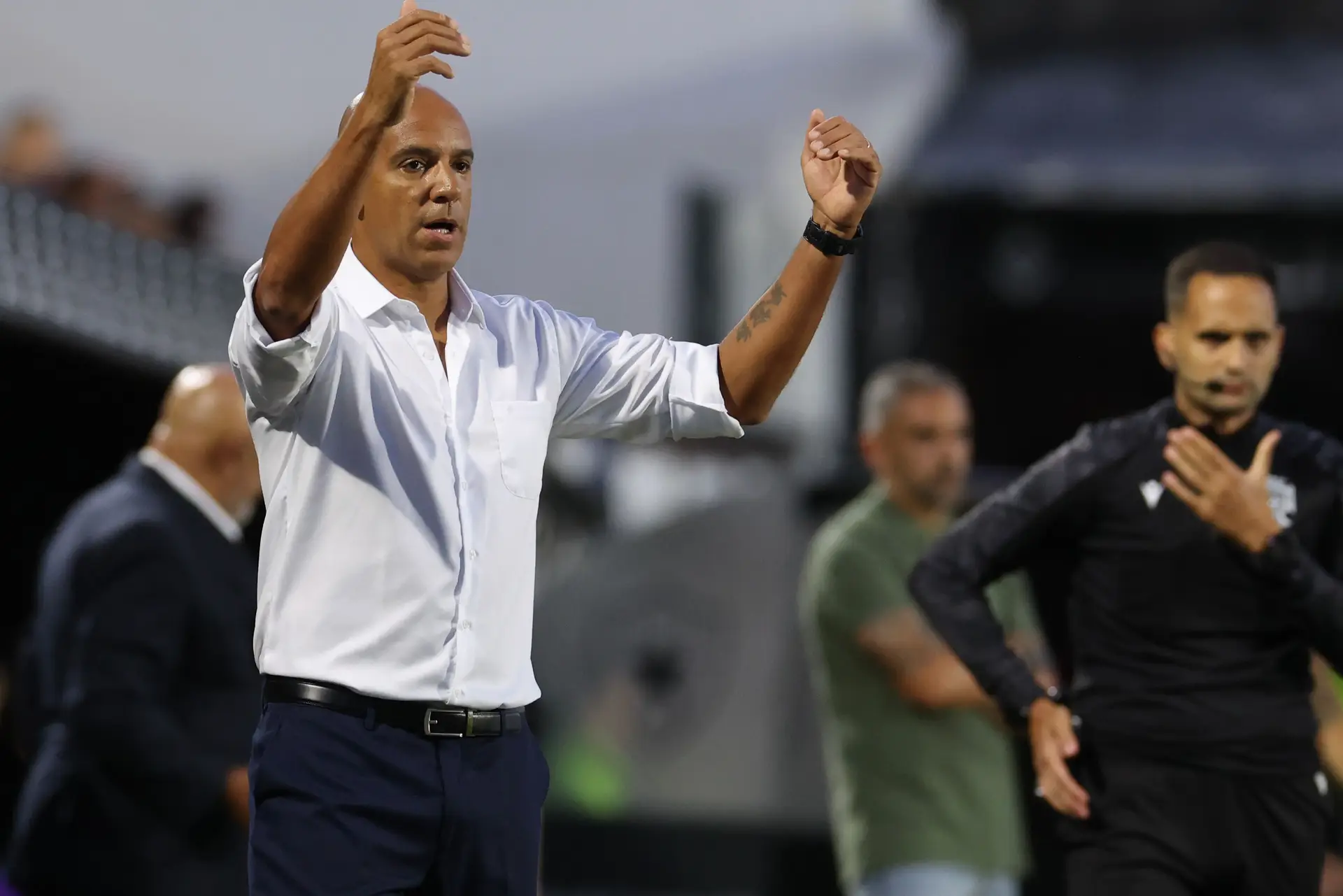 Pepa durante a receção ao Sporting