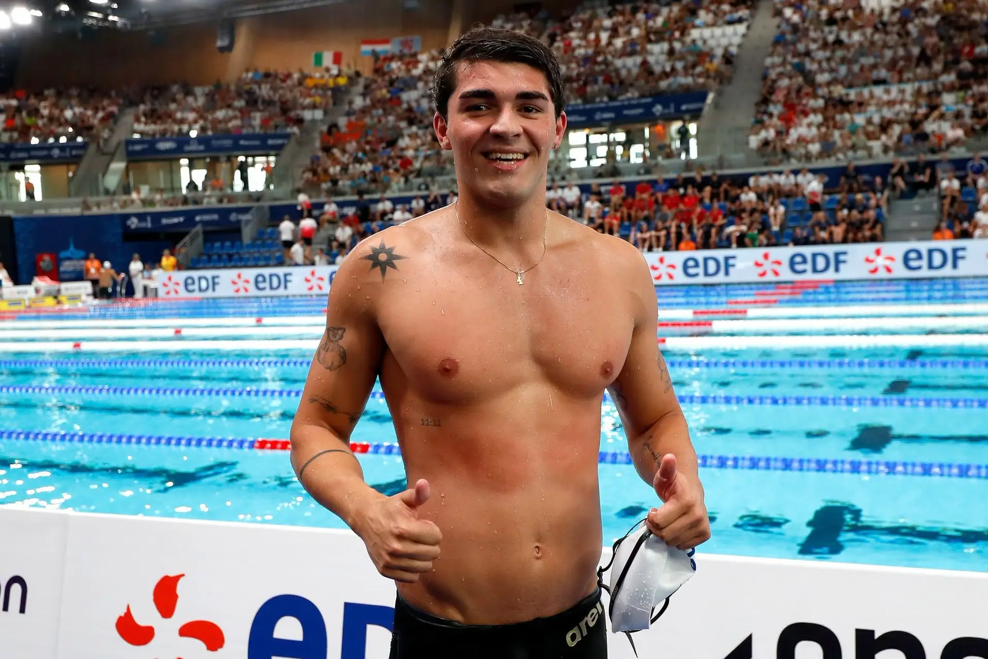 Diogo Ribeiro melhorou o seu recorde nacional dos 50 metros livres na final dos Europeus