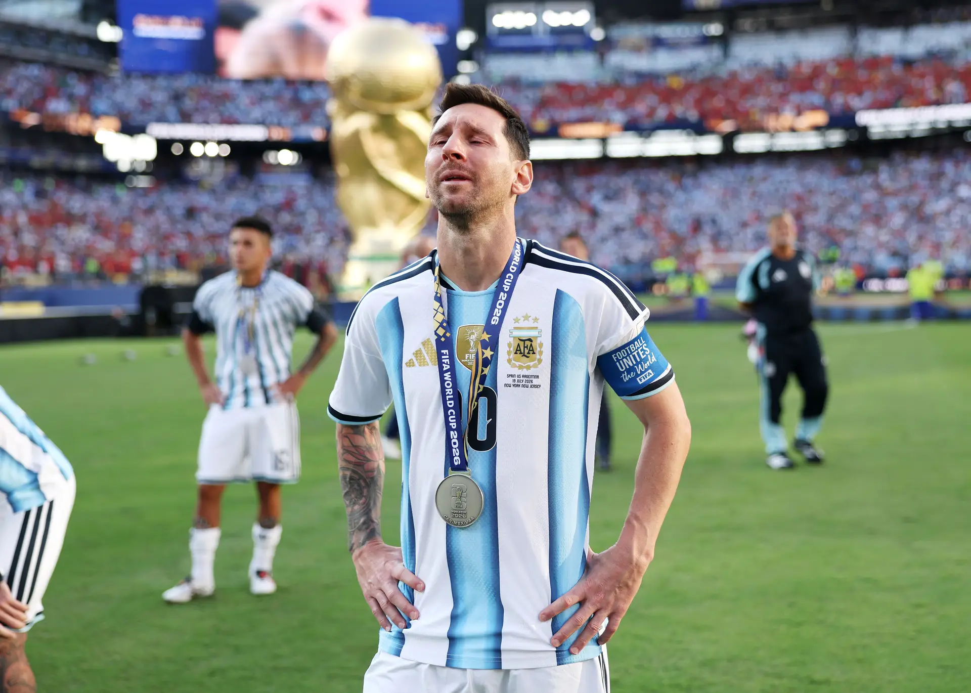 Lionel Messi em lágrimas após final do Mundial 2026