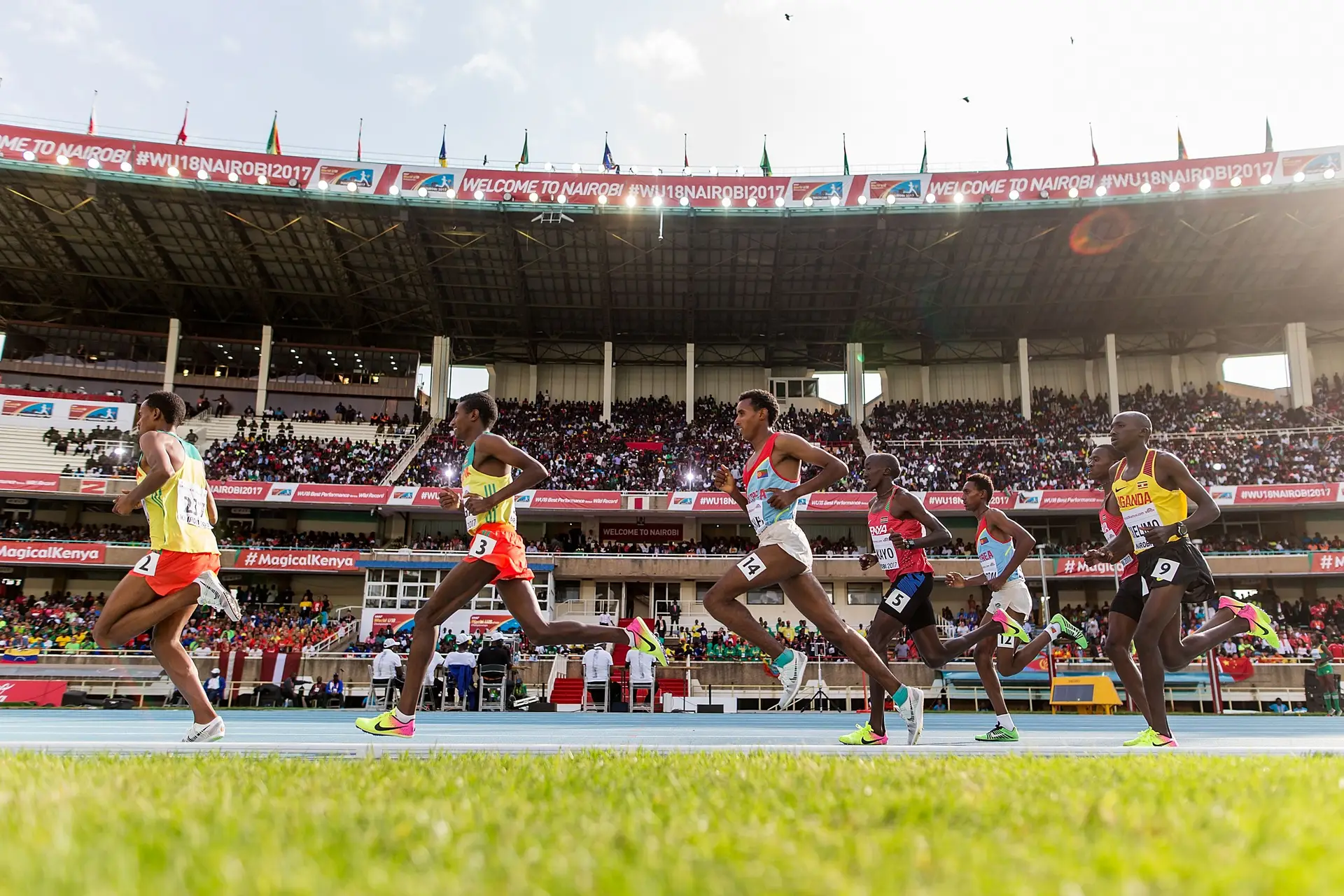 Imagem do Estádio Kasarani, em Nairobi, durante os Mundiais sub-18, em 2017