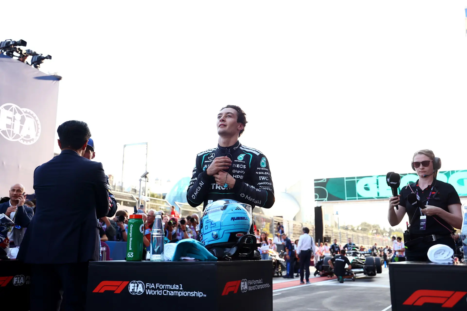 Por menos de 0,2 segundos George Russell venceu o GP do Azerbaijão em Fórmula 1