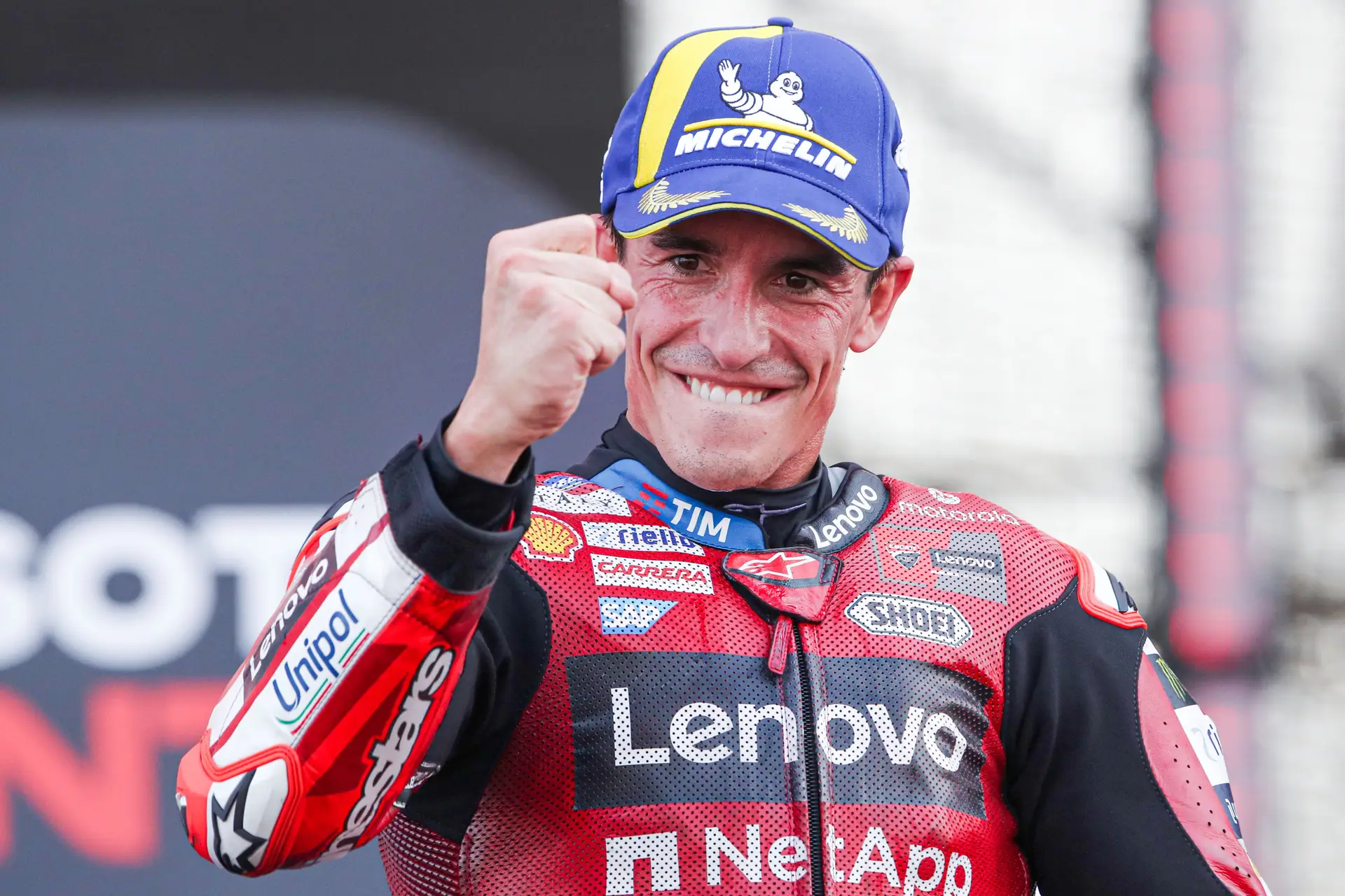 Marc Márquez festeja a vitória
