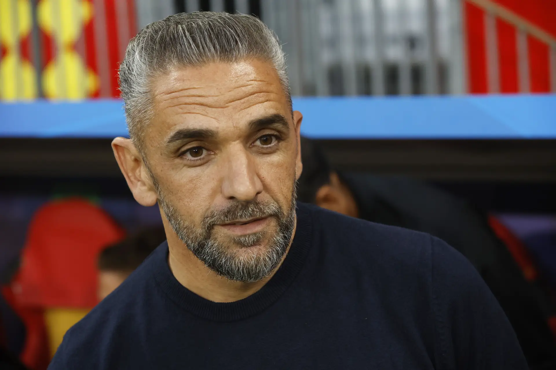 Rui Borges no banco do Sporting em Lens