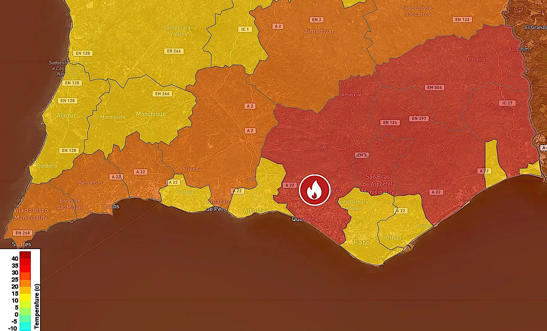 Incendio Em Sao Sebastiao No Concelho De Loule Esta Em Resolucao Postal Do Algarve