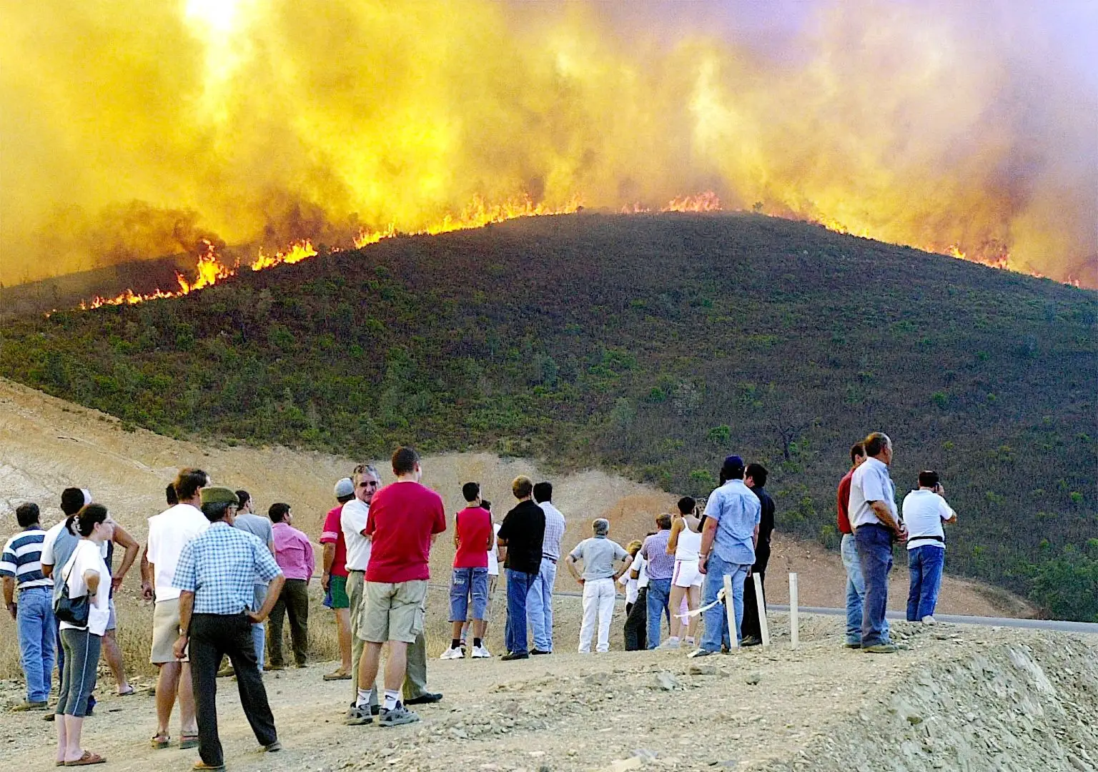 Incendios Fogo No Algarve Obrigou Ao Confinamento Da Povoacao De Aguas Velhas Postal Do Algarve