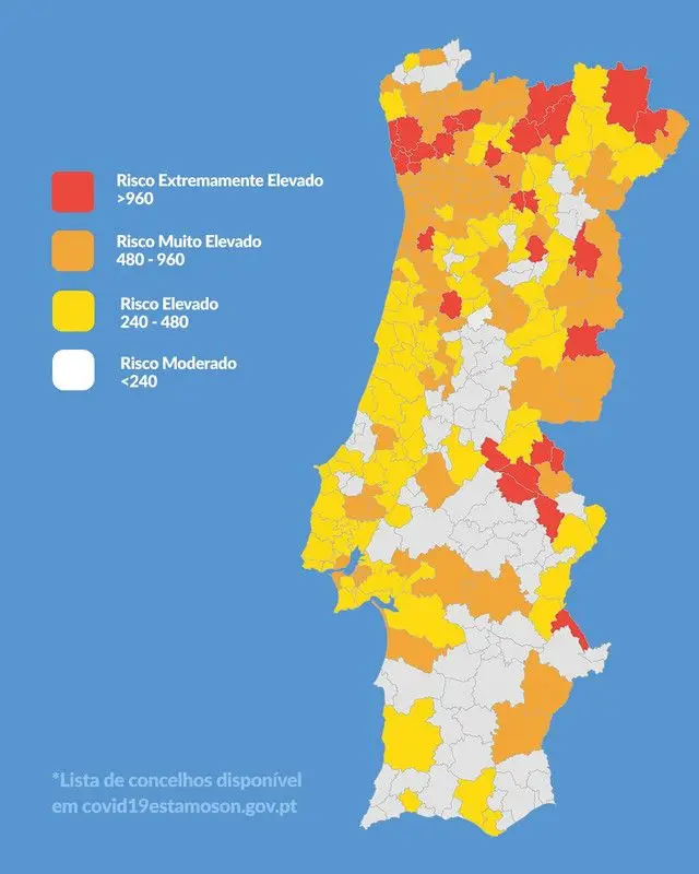 Lista dos concelhos: Algarve tem três municípios de risco ...