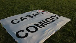 Um pedido de casamento nos céus