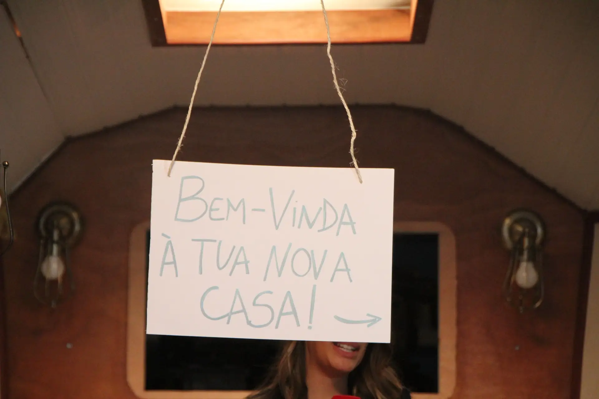 "Bem-vinda à tua nova casa!"