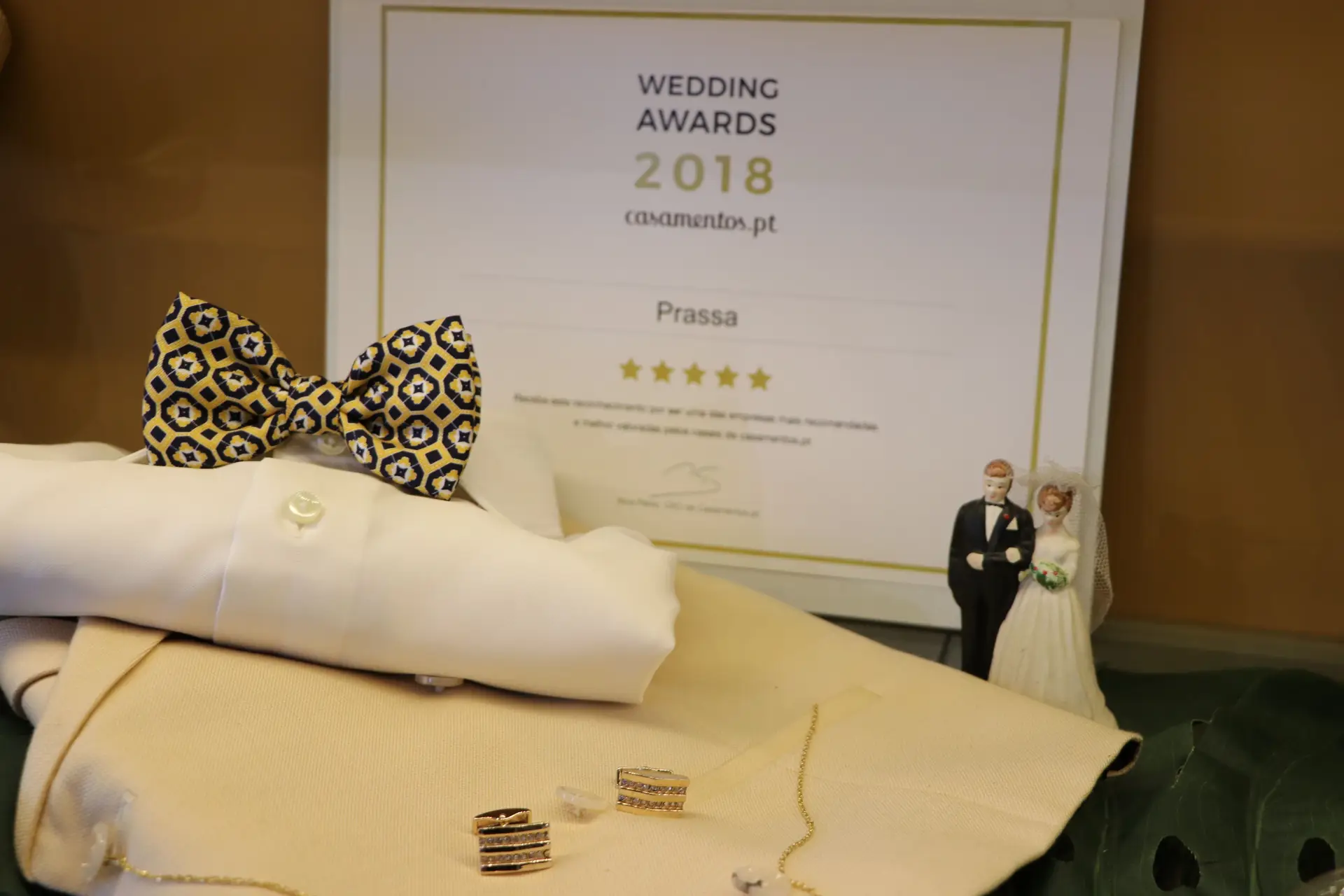 Hugo vai de branco para o casamento!