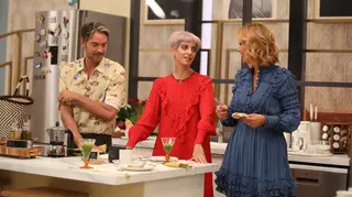 Joana Barrios está a preparar uma Tarte Doce de Abóbora