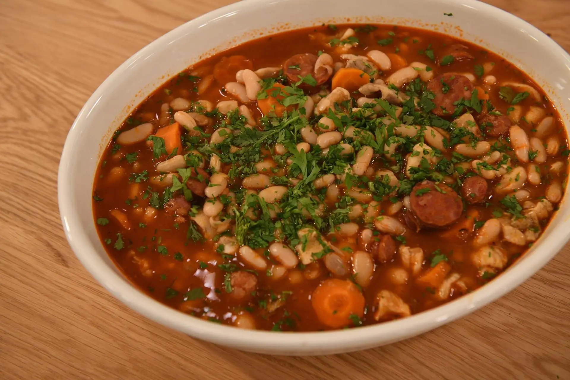 Feijoada de línguas de bacalhau 
