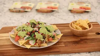 Nachos de hambúrguer crocante