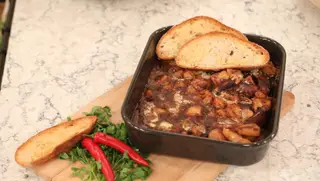 Polvo assado no forno 