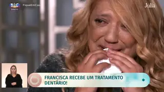 Programa 'Júlia' comove-se com história de Francisca e ajuda-a a ter um novo sorriso: "Vamos arranjar maneira de ter os dentes tratados"