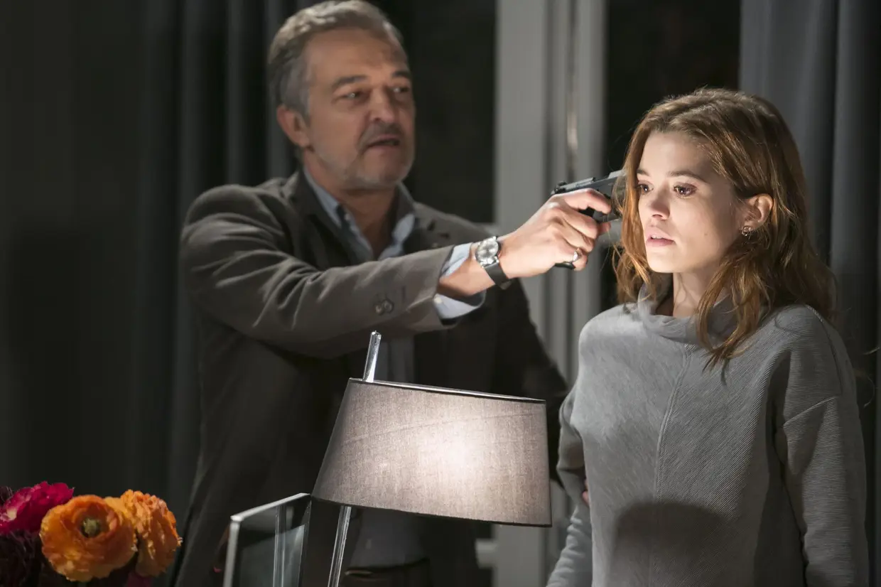 Rogério Samora e Joana Ribeiro em "Poderosas" (2015/2016)