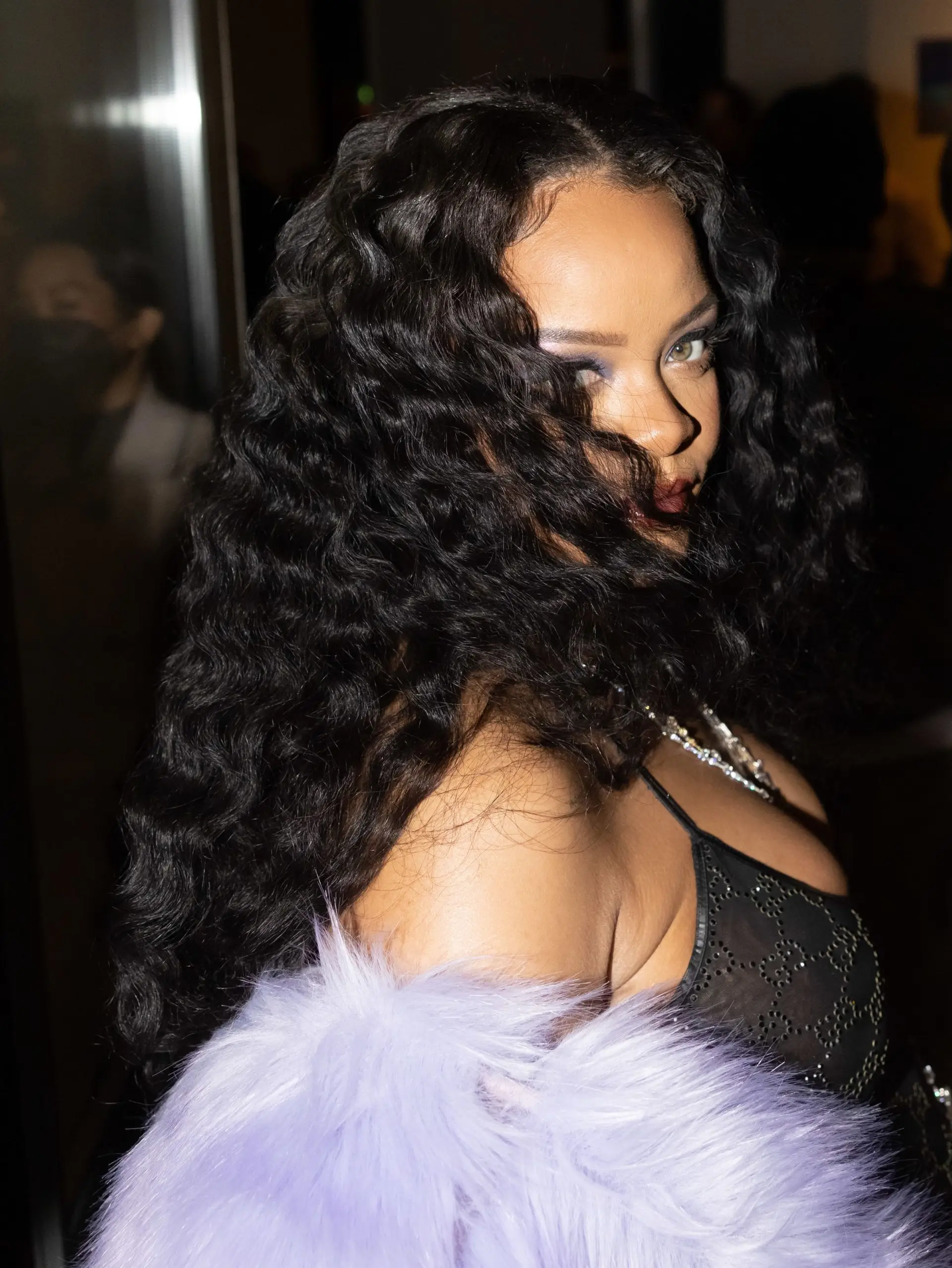 MILAN, ITALY – FEBRUARY 25: Rihanna is seen during the Milan Fashion Week Fall/Winter 2022/2023 on February 25, 2022 in Milan, Italy. (Photo by Arnold Jerocki/Getty Images)