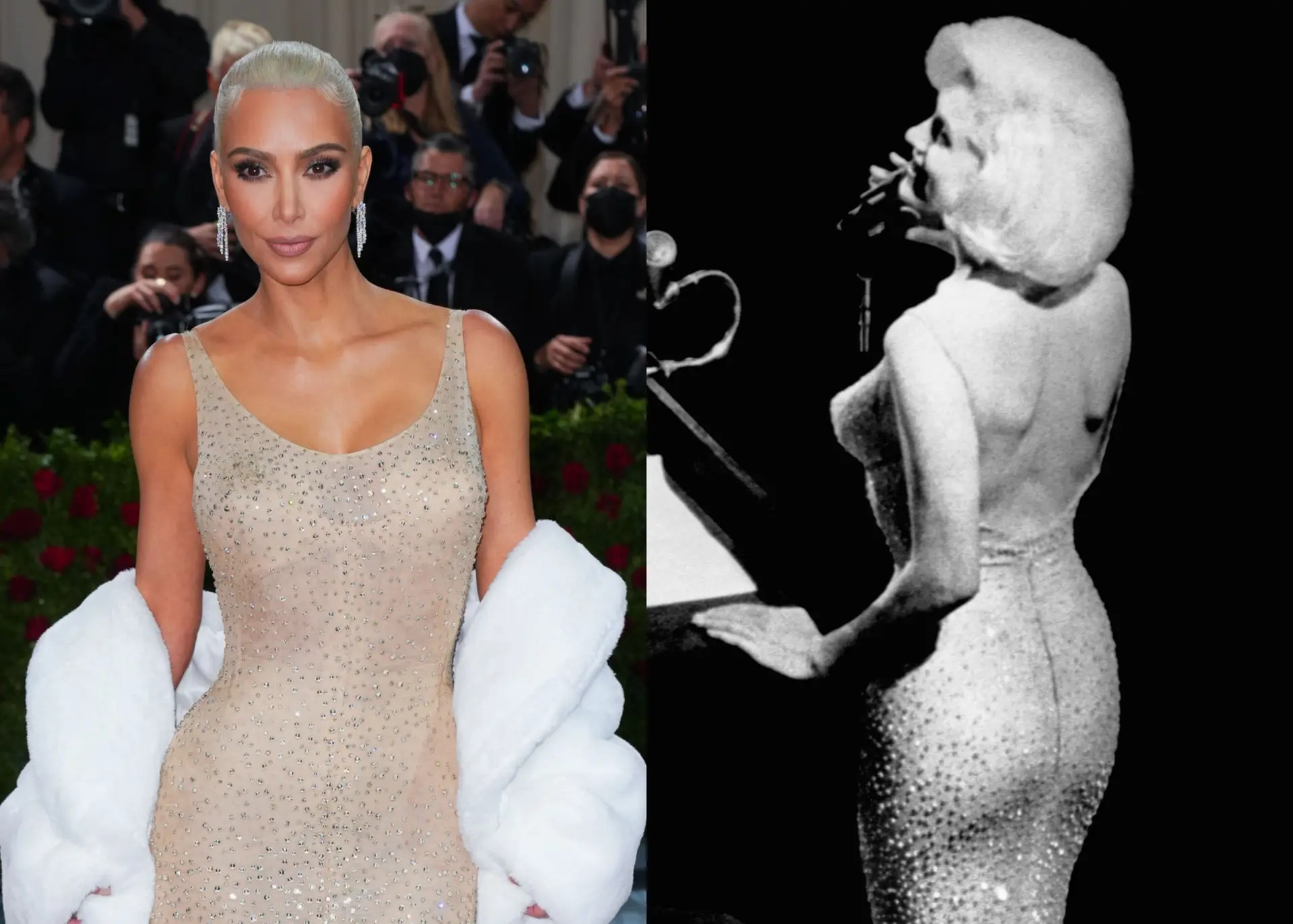Kim Kardashian surge com icónico vestido de Marilyn Monroe na Met Gala