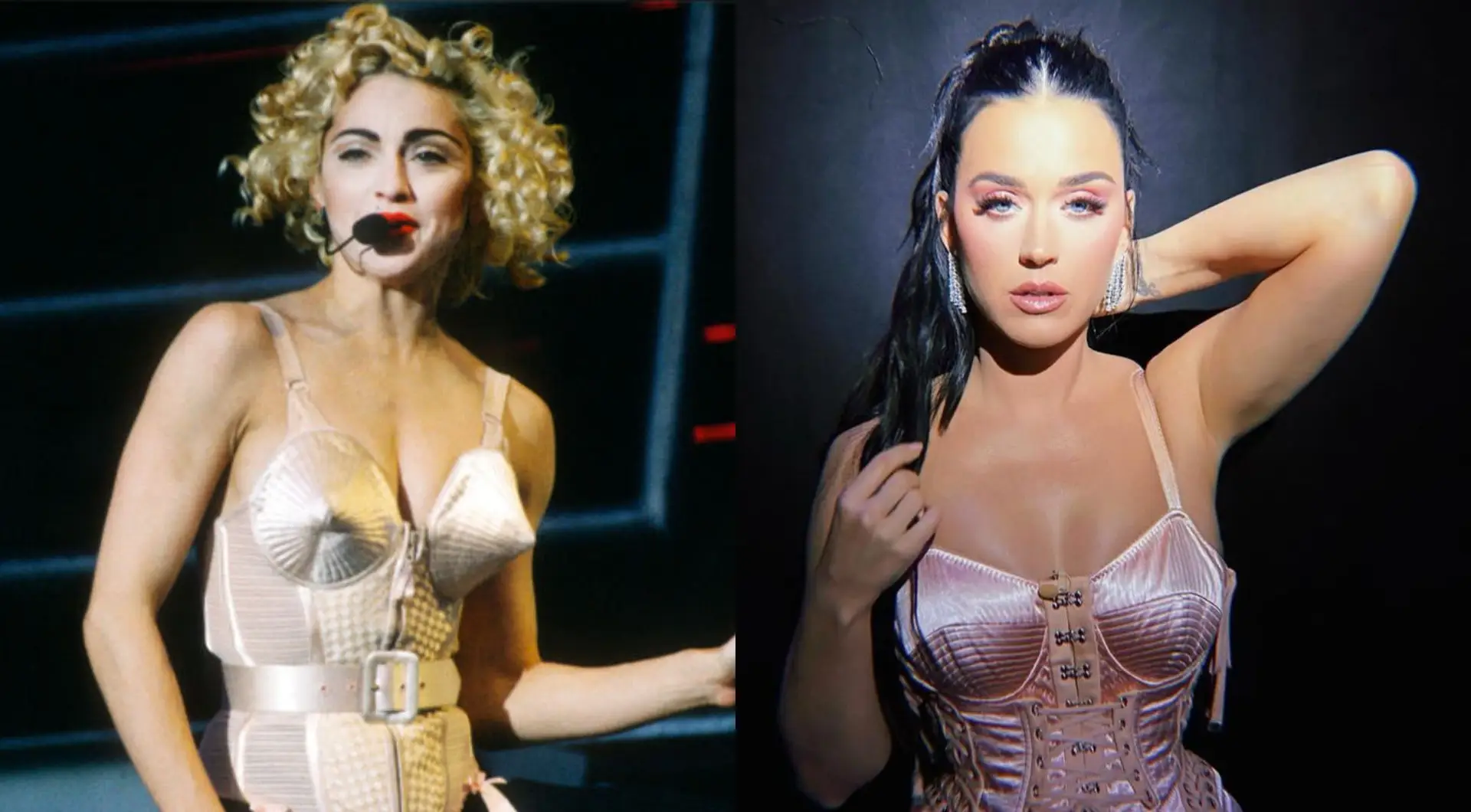 Inspiração ou coincidência? Vestido de Katy Perry gera comparações com ‘look’ icónico de Madonna