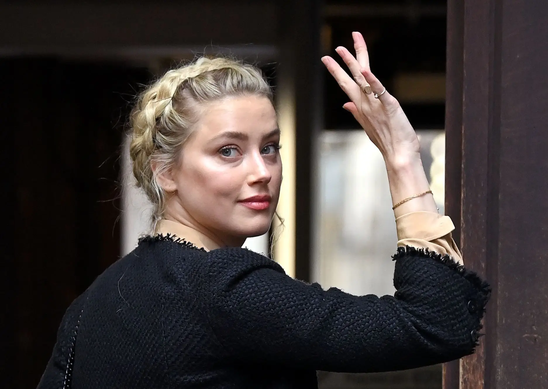 LONDON, ENGLAND – JULY 22: Amber Heard arrives at the Royal Courts of Justice, The Strand on July 22, 2020 in London, England. The Hollywood Actor is suing News Group Newspapers (NGN) and the Sun’s executive editor, Dan Wootton, over an article published in 2018 that referred to him as a “wife beater” during his marriage to actor Amber Heard. (Photo by Karwai Tang/WireImage)
