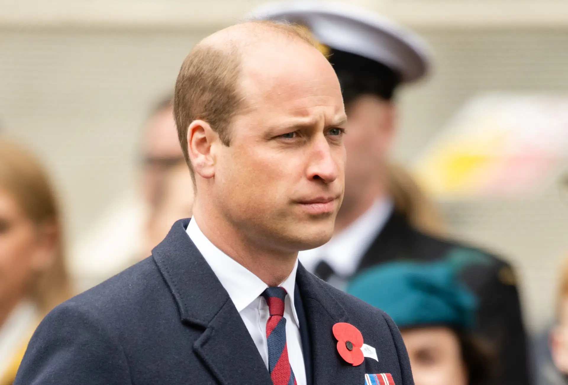 LONDON, ENGLAND – APRIL 25: Prince William, Duke of Cambridge takes part in a wreath laying ceremony as part of the ANZAC day services at The Cenotaph on April 25, 2022 in London, England. (Photo by Samir Hussein/WireImage)