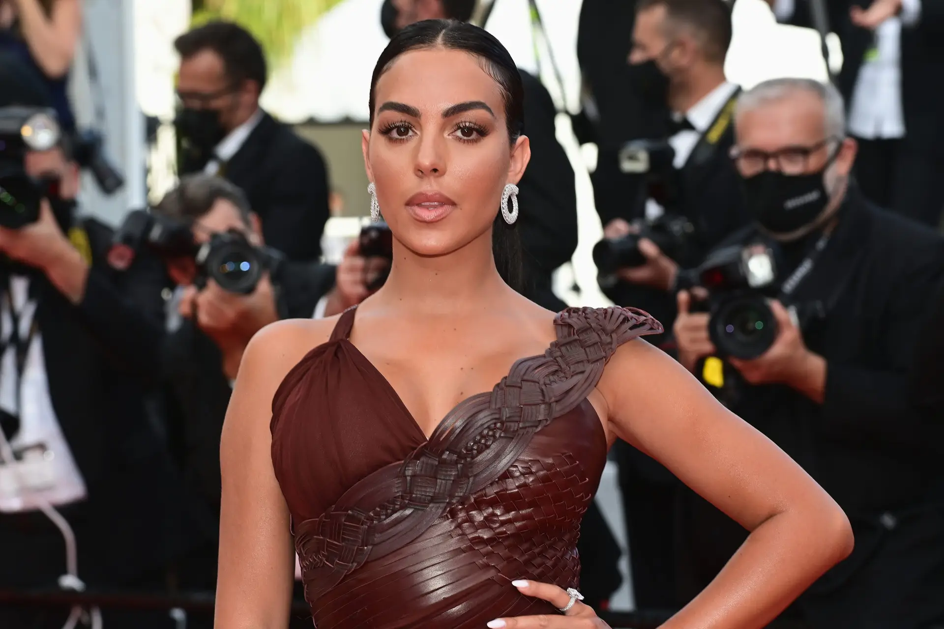 CANNES, FRANCE – JULY 15: Georgina Rodriguez attends the “France” screening during the 74th annual Cannes Film Festival on July 15, 2021 in Cannes, France. (Photo by Pascal Le Segretain/Getty Images)
