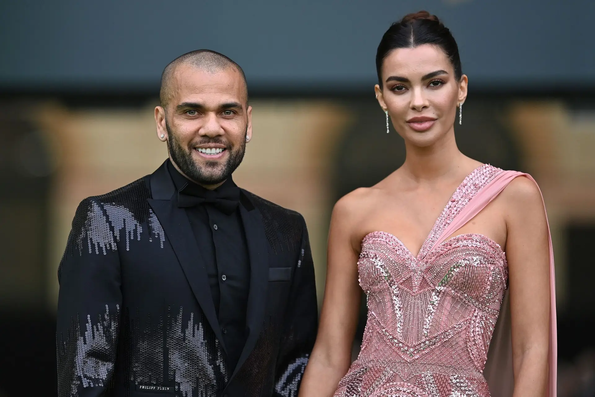 LONDON, ENGLAND – OCTOBER 17: Dani Alves and Joana Sanz attend the Earthshot Prize 2021 at Alexandra Palace on October 17, 2021 in London, England. (Photo by Samir Hussein/WireImage)