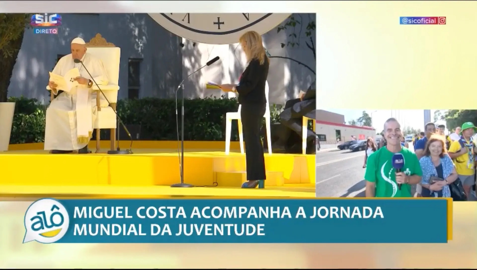 Miguel Costa emociona-se em direto na Jornada Mundial da Juventude: “O que estou a sentir é inexplicável”
