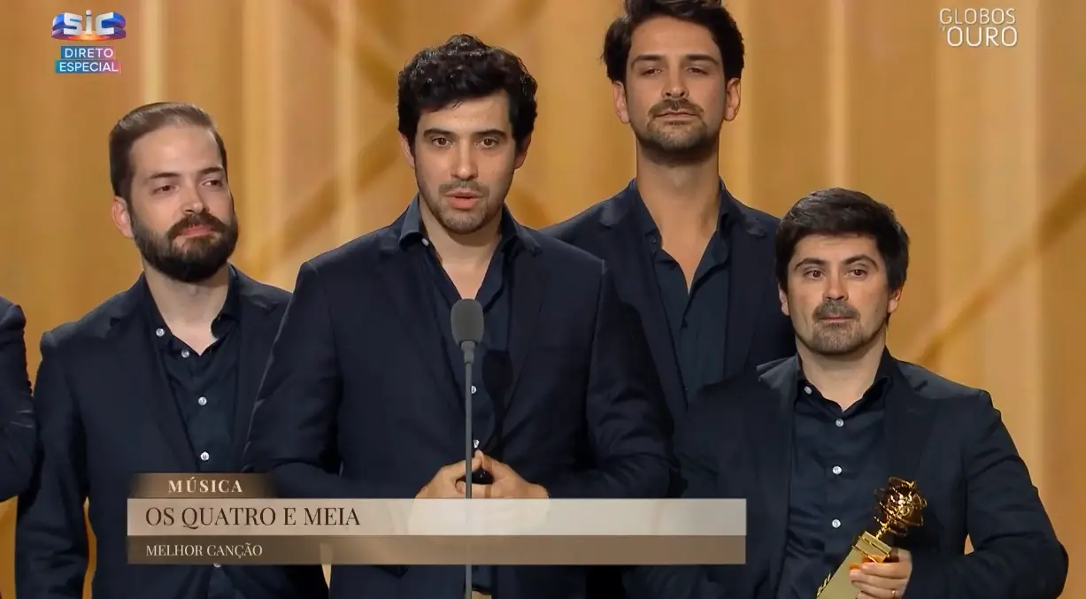 XXVII Gala dos Globos de Ouro: Os Quatro e Meia sobem ao palco para receber prémio de Melhor Música do Ano