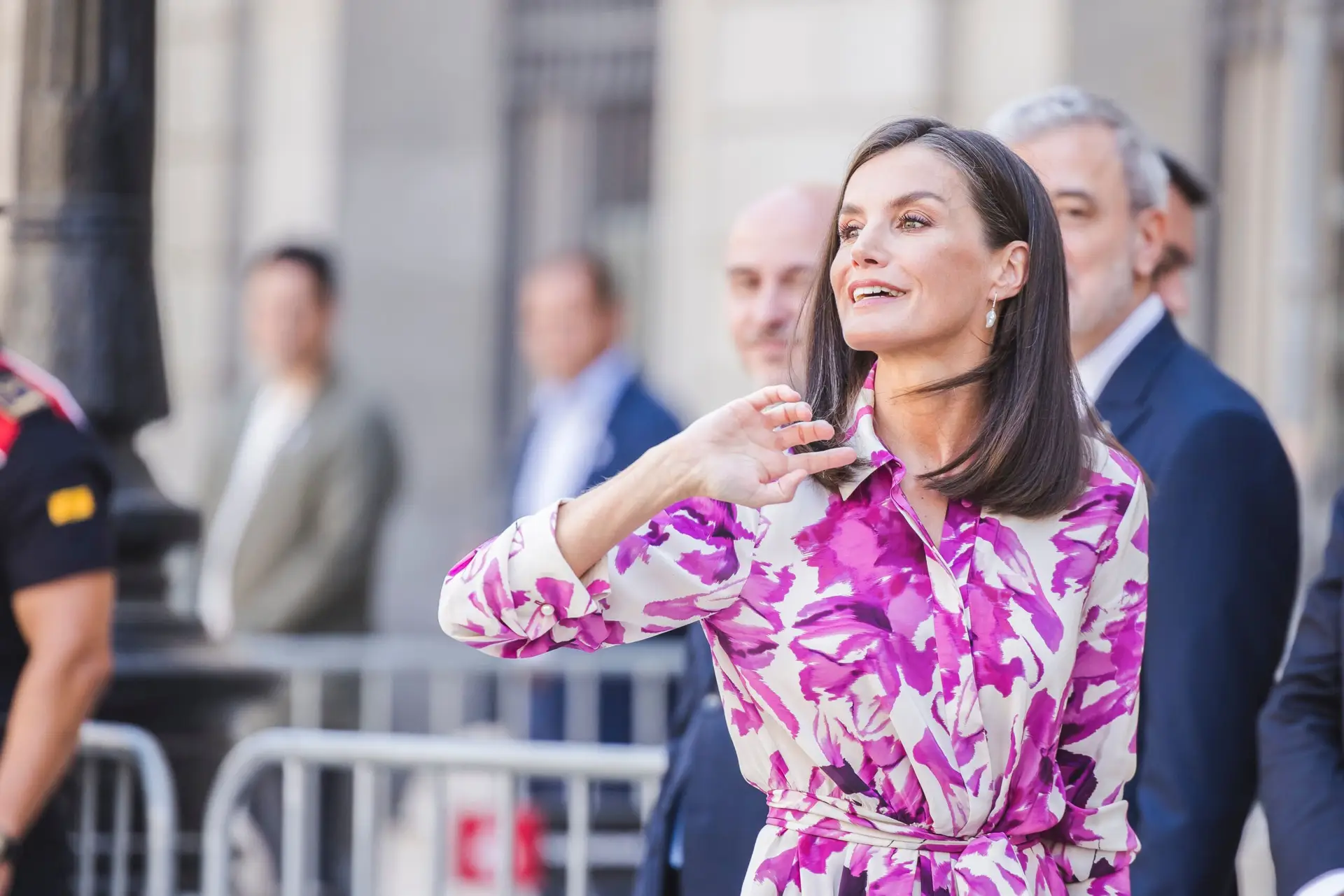 BARCELONA, SPAIN – JULY 23: Queen Letizia of Spain attends the annual meeting of Directors of the Cervantes Institute at Barcelona City Hall on July 23, 2024 in Barcelona, Spain. (Photo by Xavi Torrent/Getty Images)