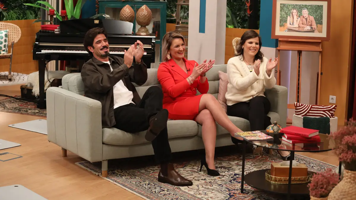 Noélia, Alexandra e Luís Henrique na Casa Feliz