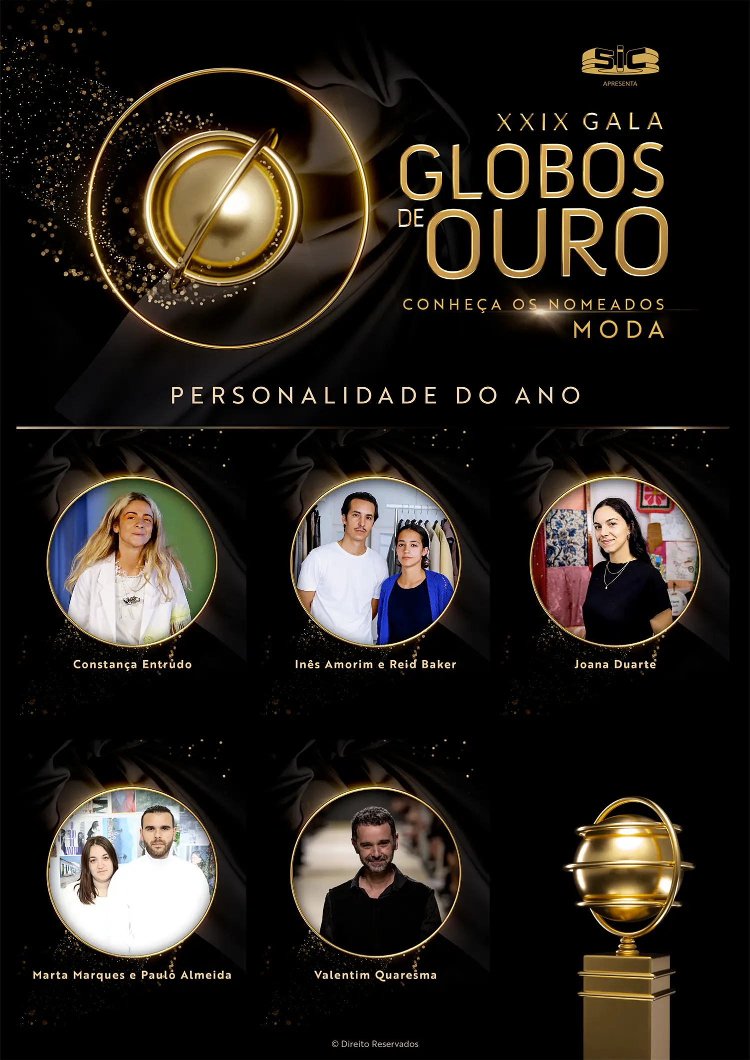 Quem vai levar o prémio para casa? Conheça todos os nomeados da XXIX Gala dos Globos de Ouro