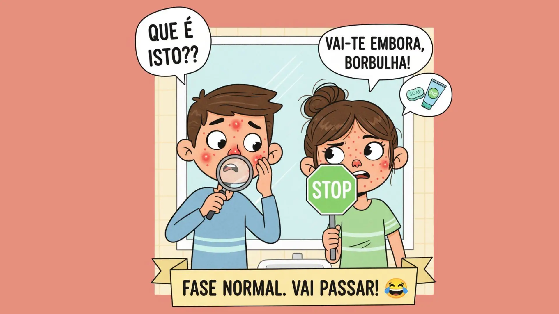 Borbulhas? Faz parte do crescimento