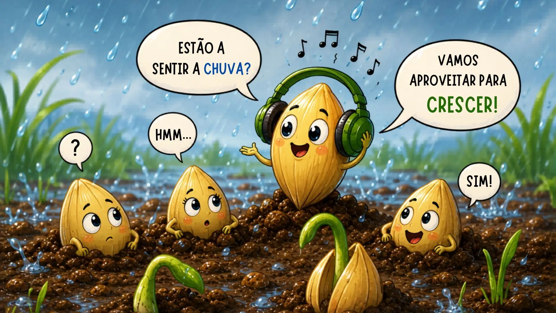 Há sementes que conseguem sentir a chuva