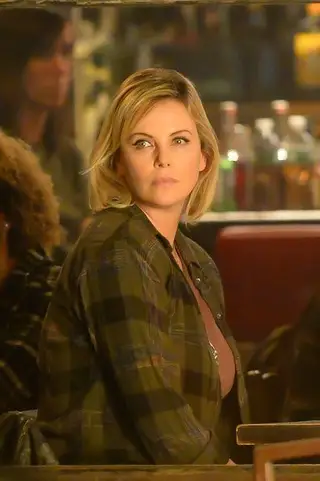 A atriz foi numa imagem durante das gravações do filme de Jason Reitman