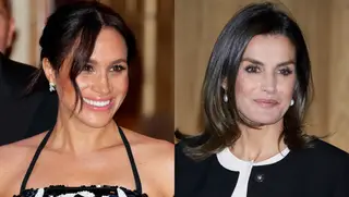 Letizia usa vestido inspirado em Meghan Markle?